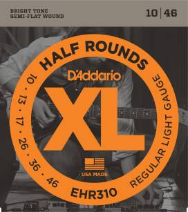 D'Addario EHR310 (10-46) - struny semi-flat wound do gitary elektrycznej (jazzowe)