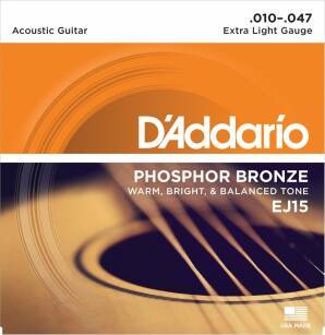 D'addario EJ15 10-47 - struny do gitary akustycznej