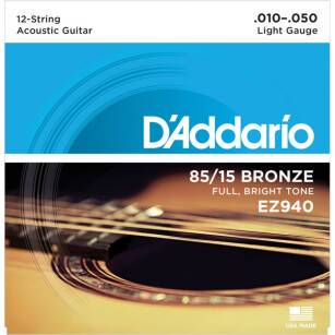 D'addario EZ940 10-50 - struny do gitary akustycznej 12-strunowej
