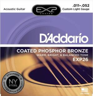 D'Addario EXP26 11-52 struny do gitary akustycznej, powlekane