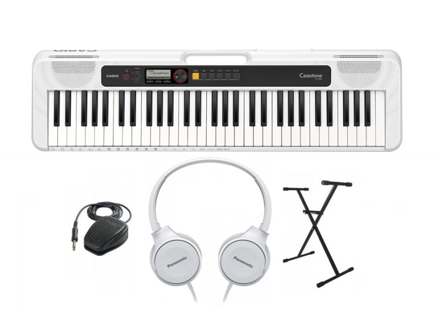 Keyboard CASIO Casiotone CT-S200 WE (biały) + ZESTAW